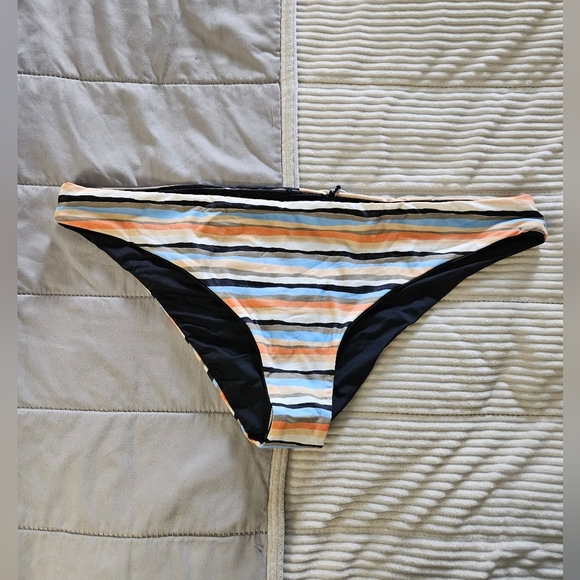 Prana Reversible Black & Multicolored Bikini Bottoms Size L NWT - Picture 4 of 8